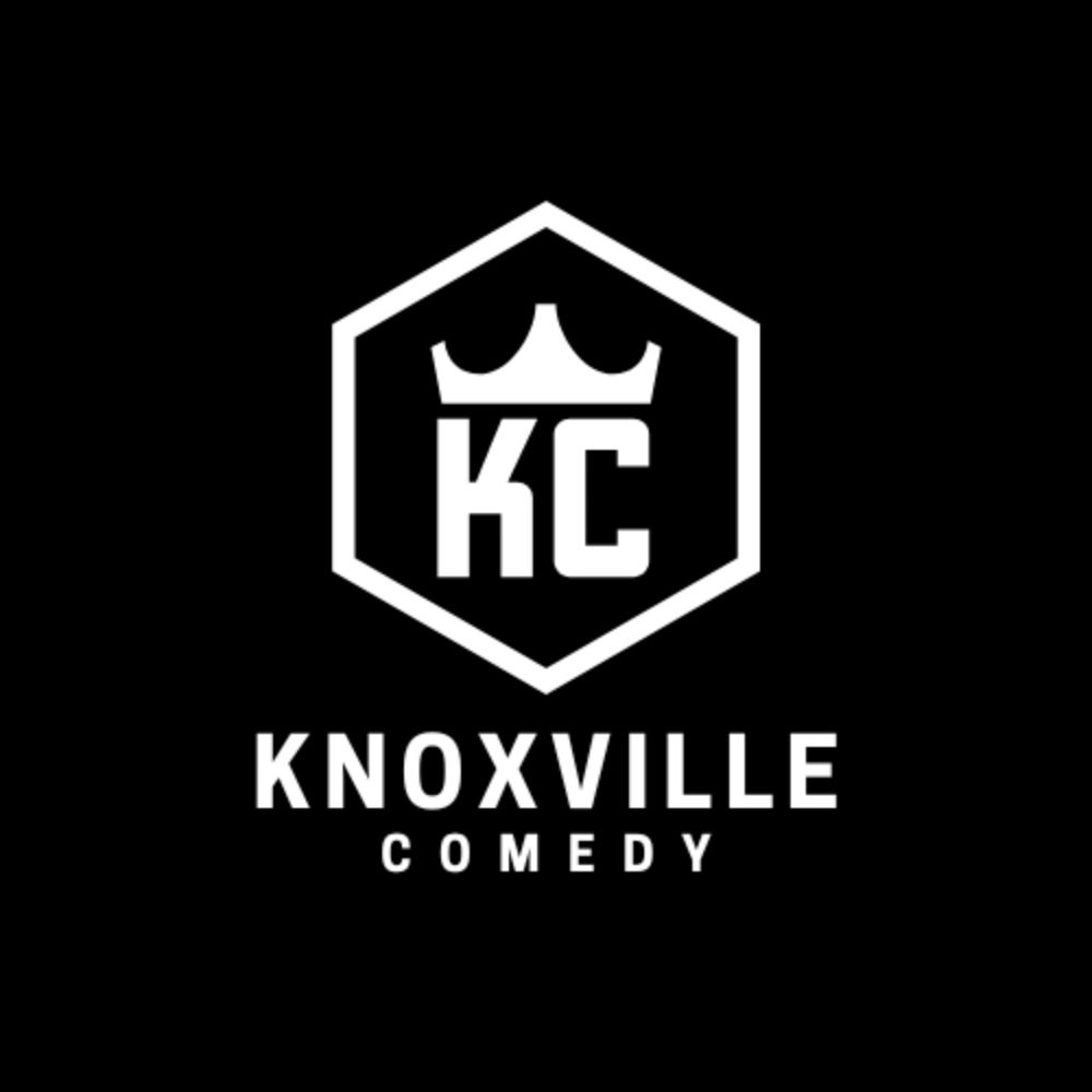 Knoxville Comedy logo - hexagon with crown and KC initials